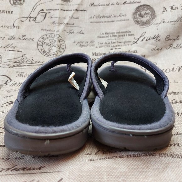 Dearfoams Perfed Nylon Women's Thong Slip On Slippers / Sandals Large (9-10) - Picture 3 of 9